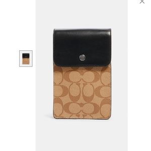 Coach North/South Phone Crossbody In Signature Canvas